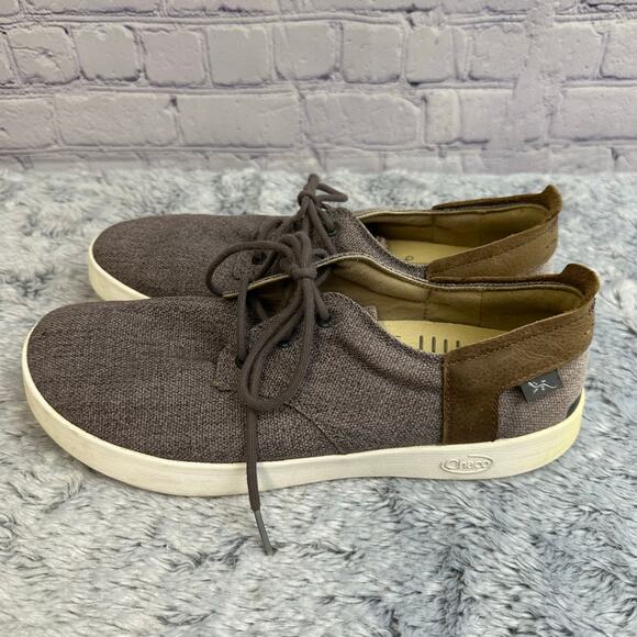 Chaco Davis Brown Tan Lace Up Loafers Size 8.5 Casual Shoes Sneakers - Picture 5 of 9